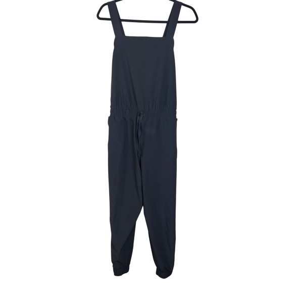 Albion Fit Pants - Albion Fit Jetsetter Jumper Black Jumpsuit Square Neck Ankle Zip Womens Medium